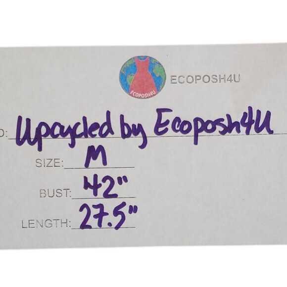 Womens Upcycled Distressed Flannel with "Wicked" Embroidered Patch Medium - Picture 9 of 9